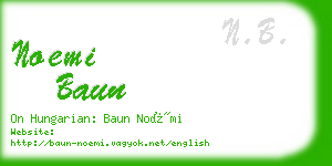 noemi baun business card